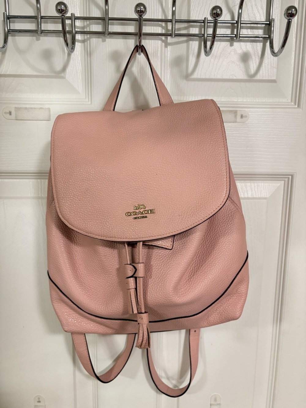 Coach Soft Pink Pebbled Leather Backpack